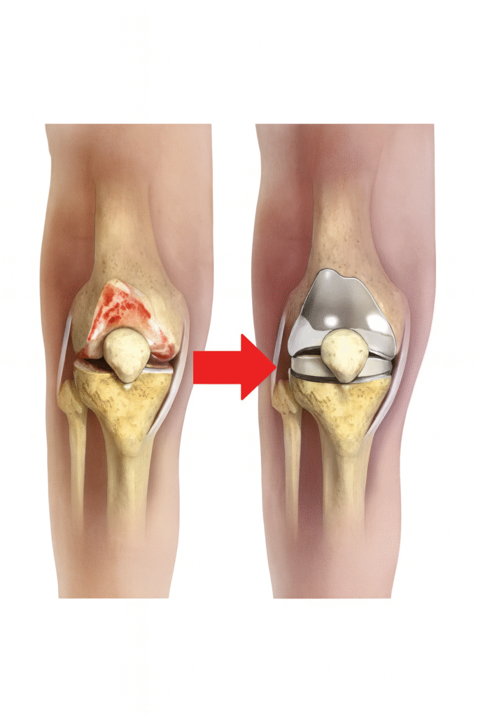 revision total knee replacement surgery in Surat by Dr Krunal Donda of Shivaan Hospital
